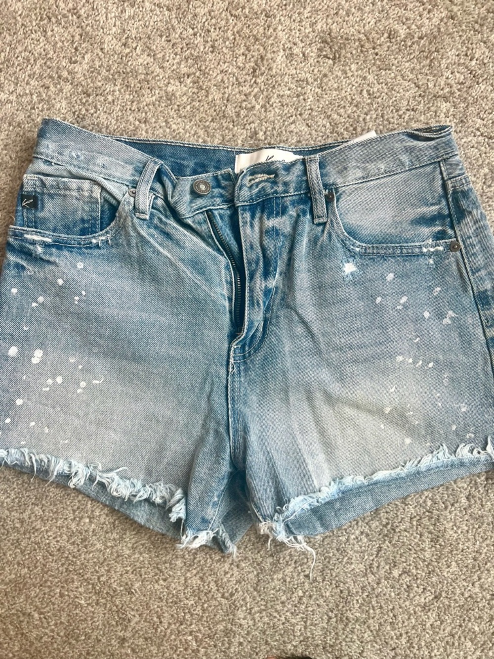 KanCan Blue Jean Shorts with Frayed Hem Size 7/27